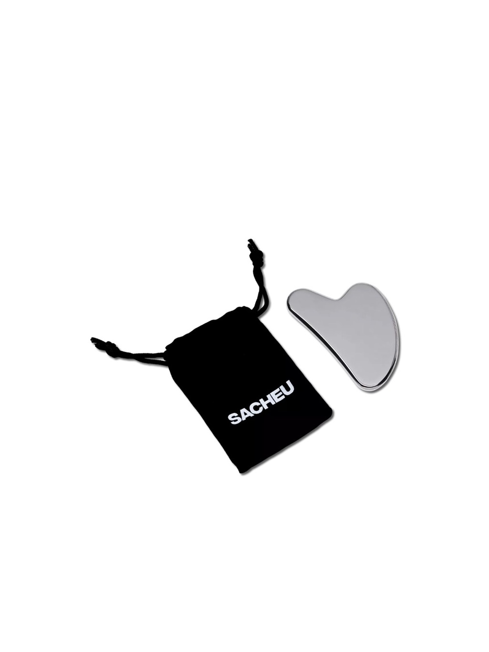 NWT SACHEU Silver Facial Gua Sha Sculpting Tool